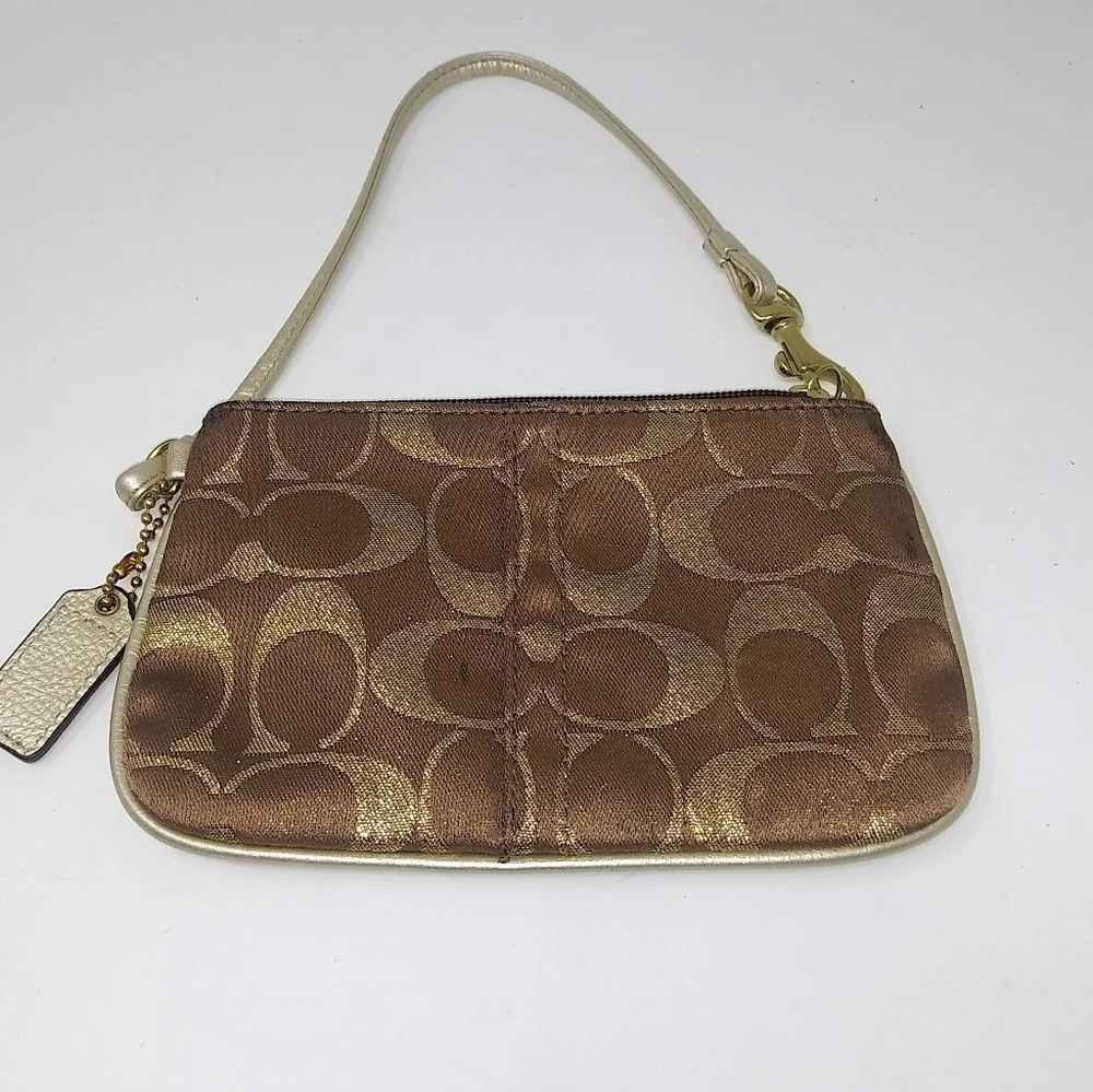 Coach | Tan and Brown Wristlet